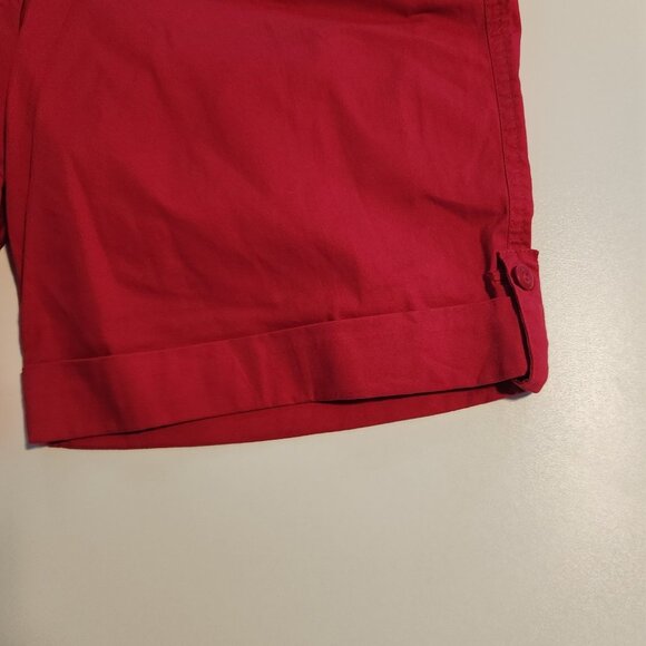 Gloria Vanderbit Shorts High Rise‎ Red Womens Size 14 36-38×10 Stretch Waist NEW - Picture 4 of 15
